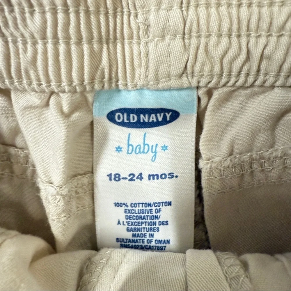 Beige Old Navy Baby Cargo Pants